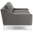 thumbnail image 3 of Modway Harness 64" Modern Stainless Steel and Leather Loveseat in Gray, 3 of 6