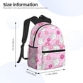thumbnail image 4 of Vsdgher Sunflower Rabbit Print Unisex Large Capacity Bookbag Schoolbag Casual Daypack for High School/College/Teens/Travel/Work, 4 of 8