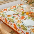 thumbnail image 4 of Fall Table Cloth Rectangle Table 60x102in-Pumpkin Tablecloth for Thanksgiving-Waterproof Farmhouse Autumn Table Clothes for Harvest(Orange Maple-60X102in), 4 of 6