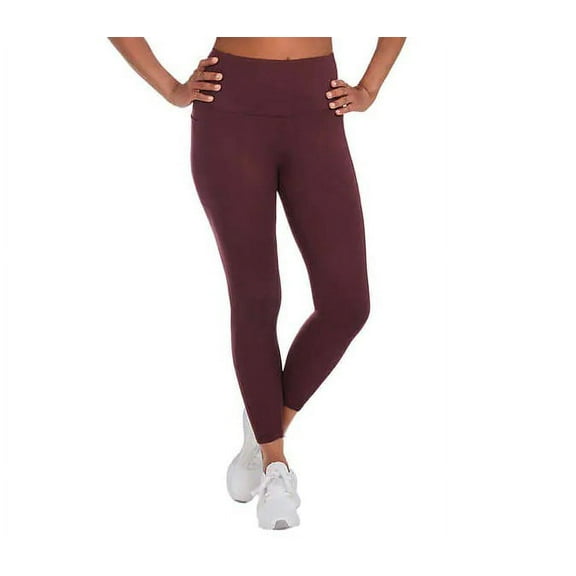 Danskin Ladies' 7/8 Brushed Legging, Black Cherry, X-Small