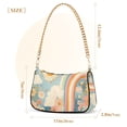 thumbnail image 3 of FORMRS Womens Shoulder Bag with Chain Strap Clutch Purse Cute Tote Handbag, Beige Rainbow Clouds, 3 of 7
