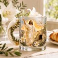 thumbnail image 4 of Yangka Kitchen Themed Glass Mug, Religious Jesus Print Coffee Cup with Sculpted Dove Handle, Elegant Holiday Drinkware for Easter and Christmas Table Decor, 4 of 6