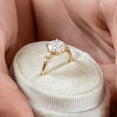 thumbnail image 4 of Jewelerix Modern Oval Shape Engagement Ring Five Stone Moissanite Diamond Proposal Ring 10K Yellow Gold Vermeil Wedding Gift Jewelry, 4 of 5