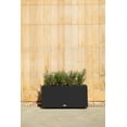 thumbnail image 2 of Veradek Block Series Long Box Medium Plastic Planter - Black, 2 of 11