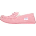 thumbnail image 5 of Snugrugs Womens Dark Brown Wool Lined Moccasin Slippers with Rubber Sole. (US 10, Pink), 5 of 7