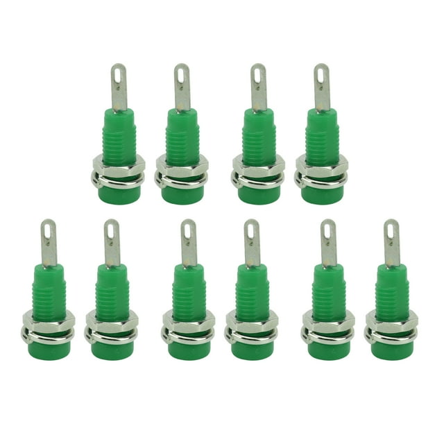 Banana Connector Panel Socket, Stable 2mm Banana Socket High Accuracy Technology Low Loss For Industrial Equipment Green