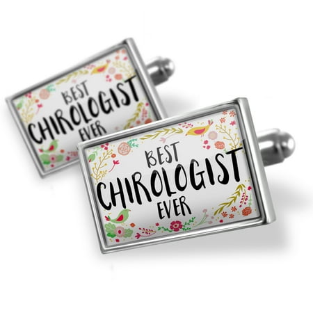 Cufflinks Happy Floral Border Chirologist - NEONBLOND
