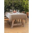 thumbnail image 3 of Outdoor Tablecloth with Umbrella Hole and Zipper, Brown Ombre Waterproof Patio Tablecloth for Dining 60''x84'', Modern Gradient Art Abstract Wipeable Table Cover for Picnic BBQ Party Patio, 3 of 9
