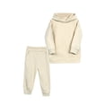 thumbnail image 5 of GYRATEDREAM Girls Boys 2 Piece Tracksuit Athletic Sweatsuits Sets Hooded Sweatshirt and Jogger Sweatpants Clothing Sets for 3-4Y White, 5 of 9