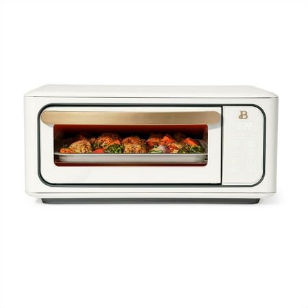 Beautiful Infrared Air Fry Toaster Oven  9-Slice  1800 W  White Icing by Drew Barrymore Not all accessories included