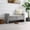 Grey, variant on Modern Teddy Bed End Bench with Arms and Internal Storage, 52" Upholstered Foot Rest Stool for Living Room Bedroom Coffee