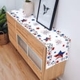 thumbnail image 6 of 4th of July Table Runner Patriotic Stars Table Runners Independence Day Fireworks Cotton American Flag Linen Dresser Scarf Kitchen Dining Table Decor for Memorial Day Holiday Party 13.8x90 Inch, 6 of 8