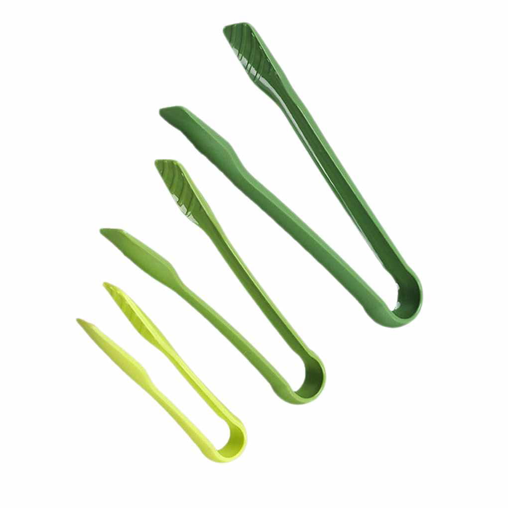 3Pc Plastic Food Tong 3In1 BBQ Tong Anti-slip Salad Cake Clamps Kitchen Utensils 
