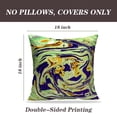 thumbnail image 2 of LALILO Throw Pillow Covers Color Oil Water Liquid Oil Color With Retro Cushion Cover 18" x 18", 2 Pack, 2 of 6