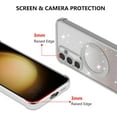 thumbnail image 3 of Clear Magnetic Case for Samsung Galaxy S23 FE 5G with Gradient Glitter Peice(2 in 1), Luxury Plating Cute Transparent Bling Sparke Case for Women Girls,Shockproof TPU Protector Cover-Silver, 3 of 15