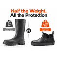 thumbnail image 2 of YUCHANG Men's Rain Boots,Deck Boots for Men,Outdoor Rubber Fishing Garden Waterproof Ankle Rain Boots with High Traction(Black,10.5), 2 of 8