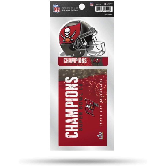 Buccaneers 2021 Super Bowl Champion Double Up Sticker