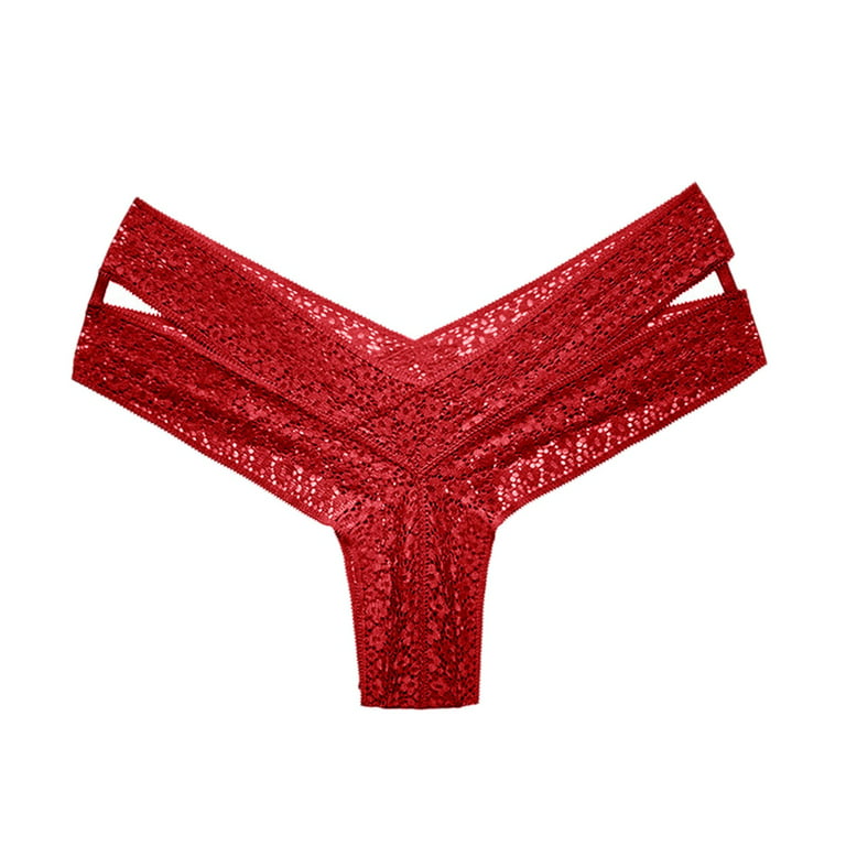 Flower Embroidery Lace Transparent Women Underwear Sexy Thong