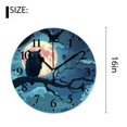 thumbnail image 2 of 16 Inch Wall Clock Battery Operated Silent Clock Decorative for Office, Kitchen, Outdoor, Living Room，Cute Owl with Baby Child at Night Tree Branch Gorgeous, 2 of 4