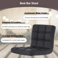thumbnail image 3 of YRLLENSDAN Tall Bar Stools Set of 2 High Bar Chairs Kitchen Bar Stools Swivel Adjustable Bar Stool Leather Island Chairs Set of 2 Counter Height Bar Stools with Back,Black, 3 of 8