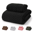 thumbnail image 2 of 2 pcs Juego De Toallas de Baño Completo Grande Belug, Negras, 2 of 5