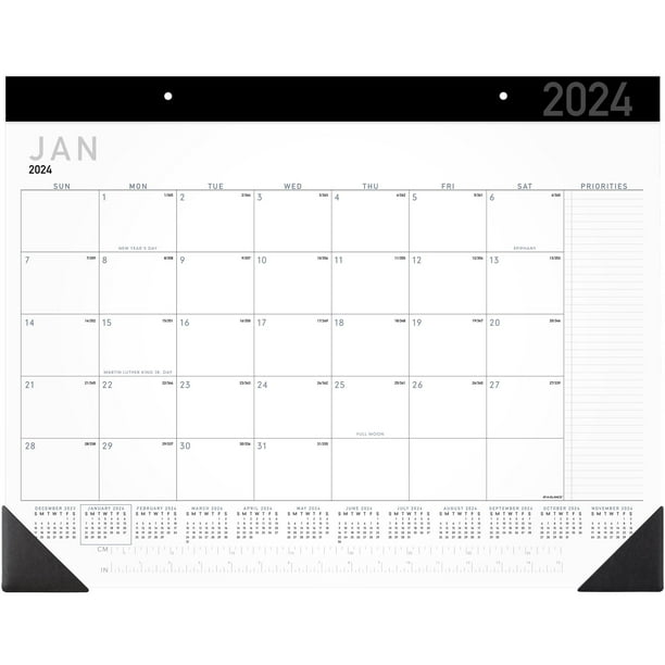 ATAGLANCE Contemporary 2024 Monthly Desk Pad Calendar Standard 21 34