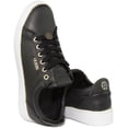 thumbnail image 4 of Guess Betea Women's Low Top Lace Up Leather Trainers In Black Size 6.5, 4 of 6