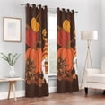 thumbnail image 7 of Long Curtains for Bedroom & Living Room 84 inches Autumn Leaves and Gnome Bathroom Window Curtain Bathroom Curtain, 1 Panel, 7 of 7