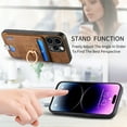 thumbnail image 5 of Nalacover 2-in-1 Magnetic Case for iPhone 13 Pro, Back Wallet Case with Detachable Card Holder Ring Stand Cover for iPhone 13 Pro, Vintage PU Leather Shockproof Case - Brown, 5 of 11