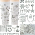 thumbnail image 1 of Kit de Dijes para Calcetines Junk DoDoBeads Plateado 55 Piezas para Tenis, 1 of 9