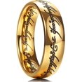 thumbnail image 1 of 7mm 8mm One Ring for Men Lord Rings Magic Power Rings Silver Titanium Rings Wedding Band for Men Women Comfort Fit Sipnner Ring High Polished, 1 of 4