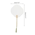 thumbnail image 2 of Unique Bargains Folding Fan 1 Pc White Long Handle Round Four-Petal, 2 of 5
