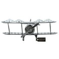 thumbnail image 4 of Gunmetal Grey Crystal Studded Bi Plane Ornament by Matashi, 4 of 7