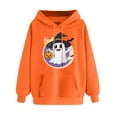 thumbnail image 3 of Hoodies for Womens 2025 Fall Halloween Costume Hooded Jacket Loose Casual Fleece Sweatshirts Halloween Ghost Graphic Printed Long Sleeve Sweaters Pullover with Pocket, 3 of 4