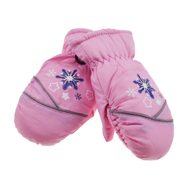 Niños Mittens Invierno Impermeable Con Gancho Deportes Deportes Niños Regalos Patrones Actividades al aire libre para el clima frío Rosa Inevent HA059229-06B