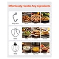 thumbnail image 5 of 5QT Dough Mixer, 10+ Speed Kitchen Mixer, Tilt-Head Food Mixer with Stainless Steel Bowl, Dough Hook, Wire Whip & Beater - Black, 5 of 9