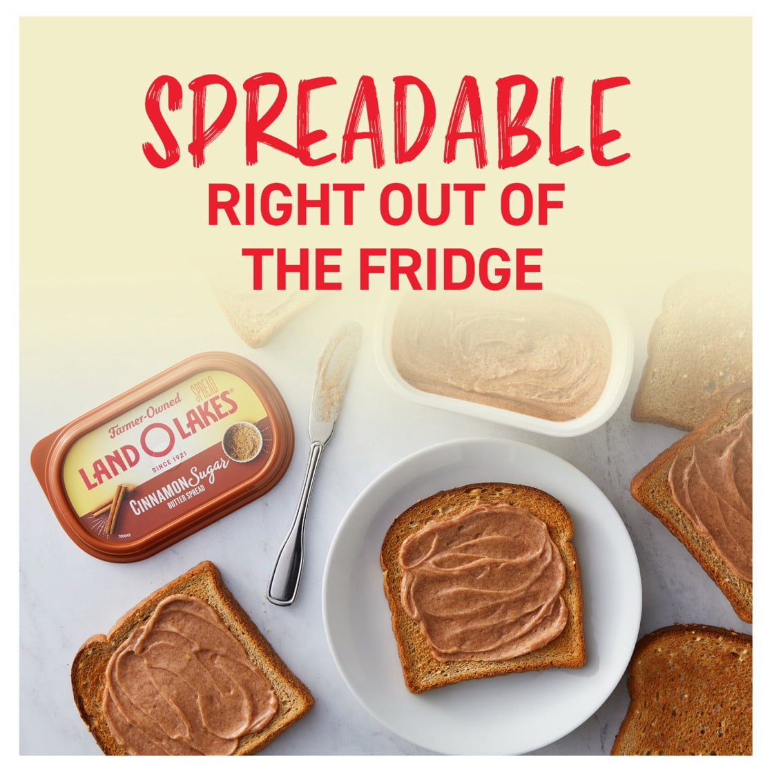 Land O Lakes Cinnamon Sugar Butter Spread, Spreadable, 6.5 oz Tub