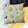 thumbnail image 2 of Patifu Daisies Flower Outdoor Waterproof Throw Pillow Covers Summer Vintage Pillowcase Square Cushion Case, Farmhouse Garden Decorative Pillows for Couch Beach Patio 12x12in, 2 of 5