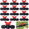 thumbnail image 1 of 20 Pieces Drip Irrigation Switch Valve PE Irrigation Tube 16mm Barbed Lock Fittings Valves Hose Connectors Barbed Gate Valve Garden - Stop/Turn On Water Flow, 1 of 5