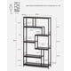 thumbnail image 2 of Zocalo Estantería 180cm para almacenamiento, estantería alta de 8 estantes para dormitorio, estanterías escalonadas con estructura metálica para dormitorio, sala de estar y oficina en casa, negro, 2 of 8