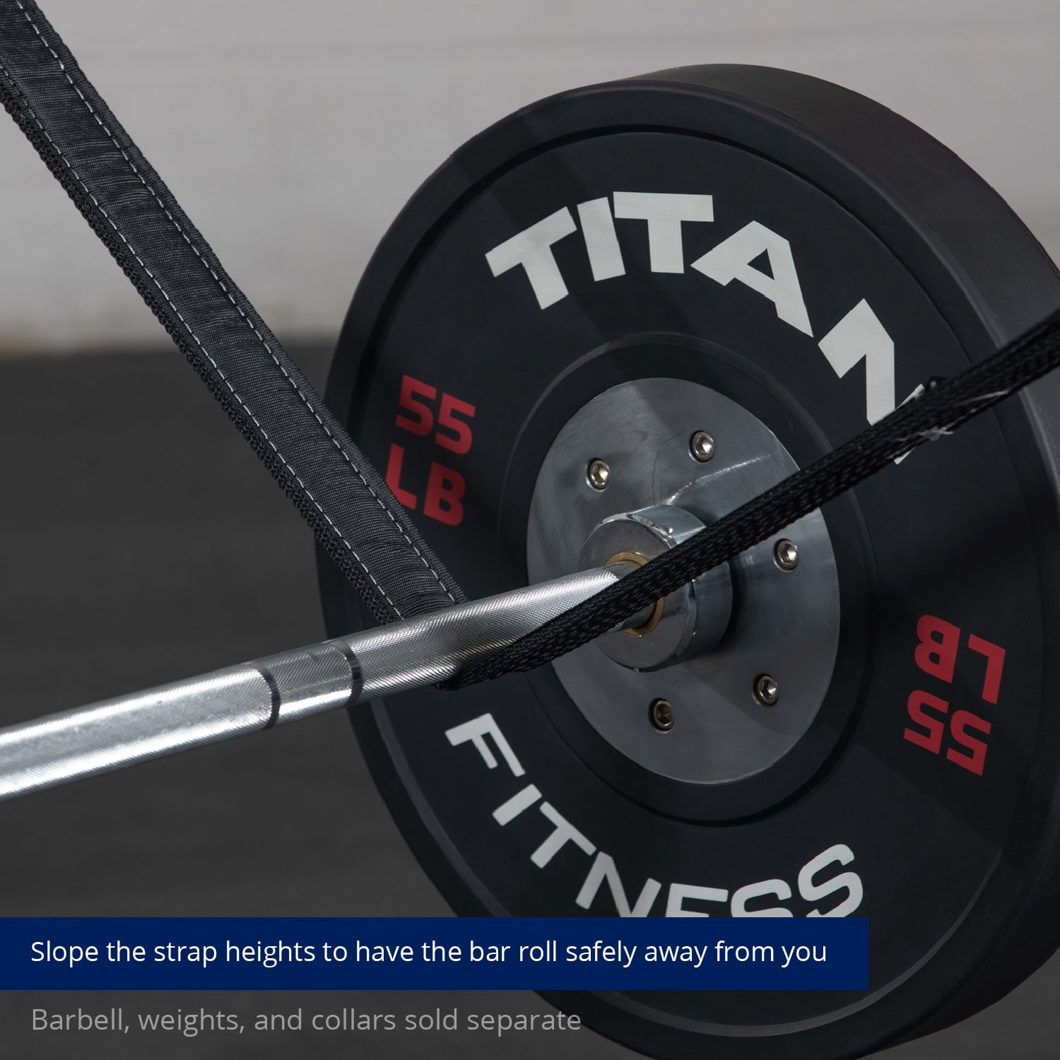 Titan Fitness T-3 Series Safety Straps, Fits 36" Depth T-3 Series Power Rack, Rated 3,100 LB Per Strap