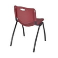 thumbnail image 6 of Regency Kobe 48 x 24 in. T-Base Training Seminar Table- Mahogany, 2 M Stack Chairs- Burgundy, 6 of 8