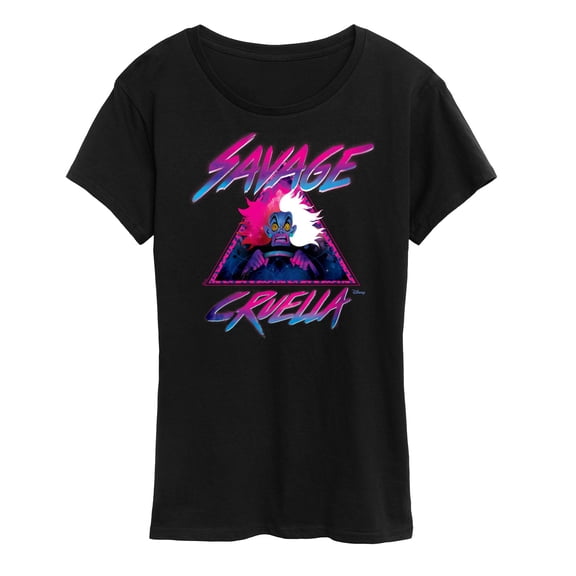 Disney Villains - Cruella Savage - Women's Short Sleeve Graphic T-Shirt