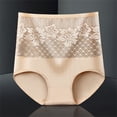 thumbnail image 4 of TANGNADE Culottes Taille Haute pour Femmes Grande Taille Bikini Sans Coutures Absorption Régulière Culottes en Coton Beige, 4 of 9