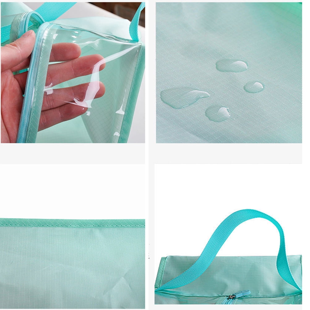 FOMIYES 4Pcs Water Resistant Shoes Storage Bags with Clear View Window Multipurpose Organizer Pouch