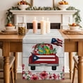 thumbnail image 2 of Table Runner 120 Inches Long for Kitchen Dining, Puerto Rican Flag Dresser Scarf Farmhouse, Dining Table Decorations for Wedding/Parties, Vintage Country Truck Flowers Wooden Grain 13 x 120 In, 2 of 8