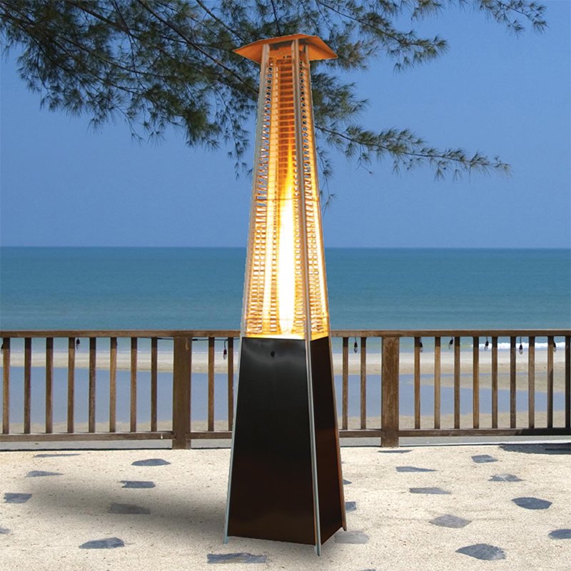 XtremepowerUS Outdoor Patio Heater Tower Pyramid Flame LP 42000BTU