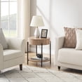 thumbnail image 6 of Zzistar Farmhouse Round Coffee Table, Indoor Solid Wood Center Table with 2 Storage Drawers, 6 of 7