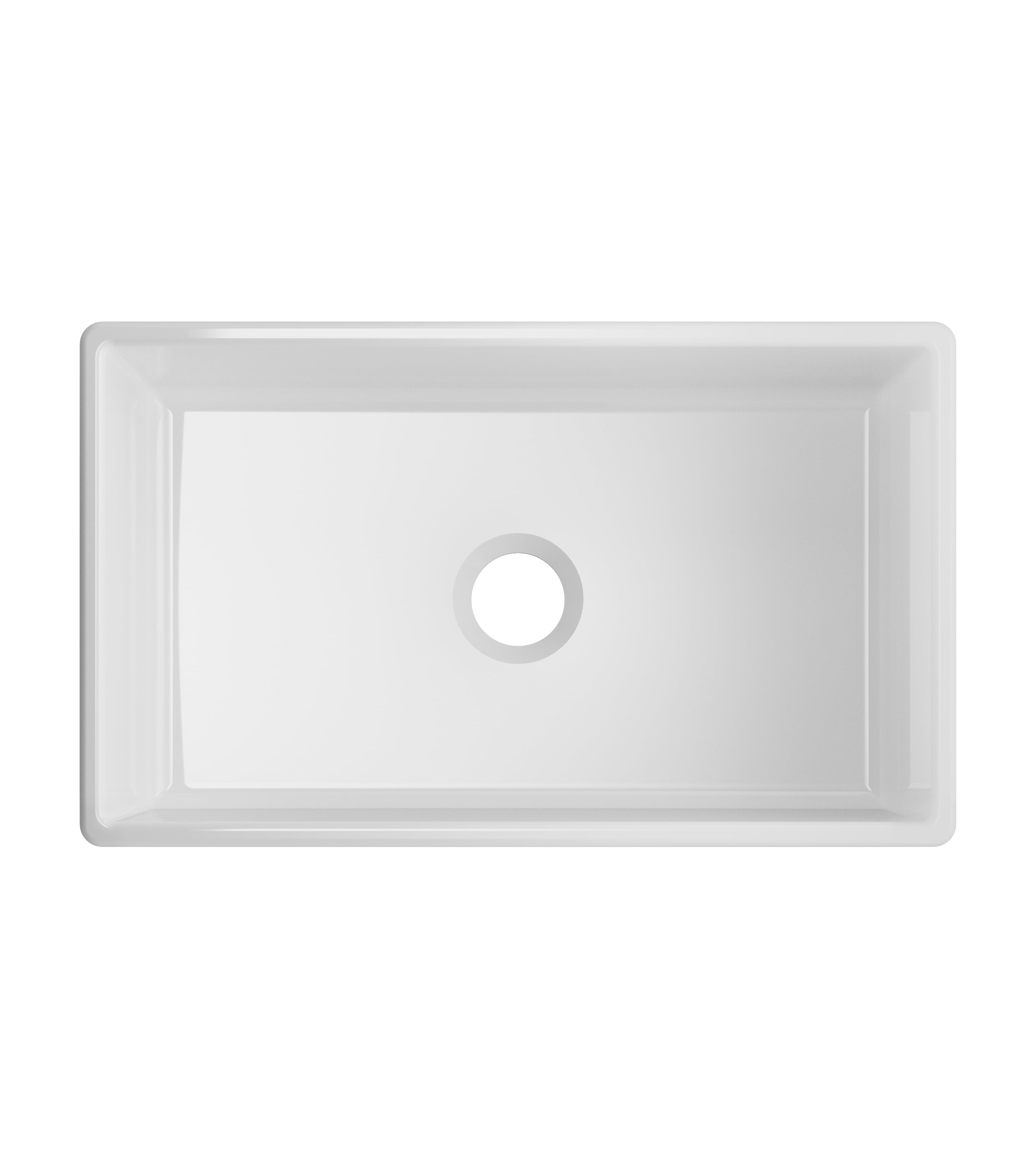 Magnolia Sinks Kitchen Sink White Farmhouse Sink 30"x18"x10" Apron Front Sink Fireclay Sink (30 inch Apron Sink Undermount Single Bowl Sink White Fireclay Kitchen Sinks)