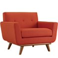 thumbnail image 3 of Hawthorne Collection Chaise d'Appoint avec Pouf en Rouge Atomique, 3 of 6